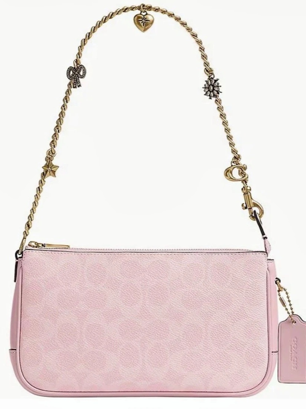 Coach Plaza Bag With Charm Chain Strap - Powder Pink NWT